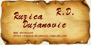 Ružica Dujanović vizit kartica